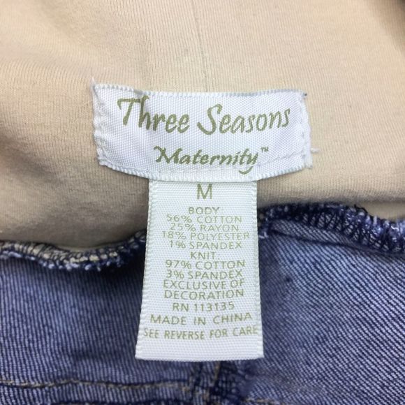 Three Seasons Maternity Distressed Straight Leg Jeans size Medium - Picture 5 of 5